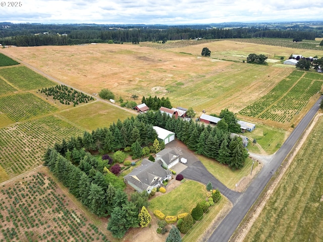 bird's eye view featuring a rural view