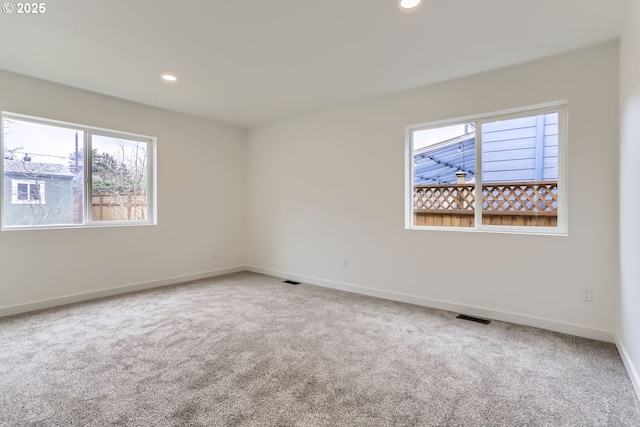 view of carpeted empty room