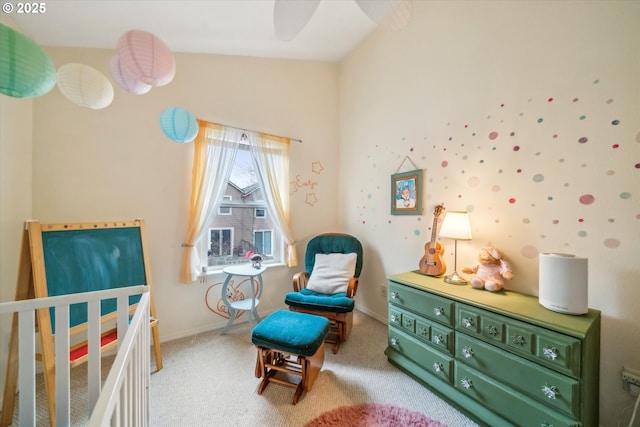 carpeted bedroom with baseboards