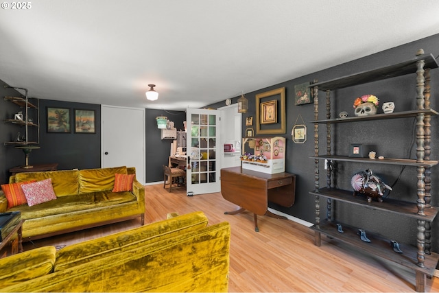 4315 SE Rhodesa St, Milwaukie, OR 97222 - living area with wood finished floors and french doors