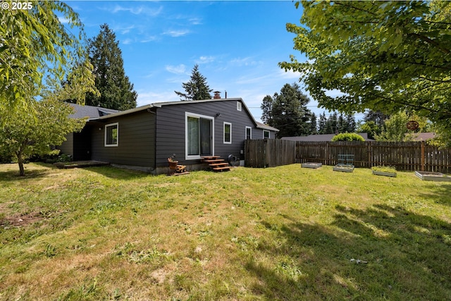 4315 SE Rhodesa St, Milwaukie, OR 97222 - back of house with entry steps and a chimney