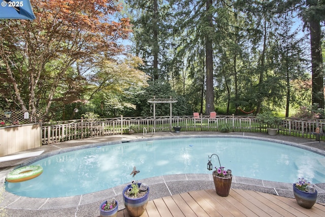 13720 SW Butner Rd, Beaverton, OR 97005 - view of pool with view of scattered trees