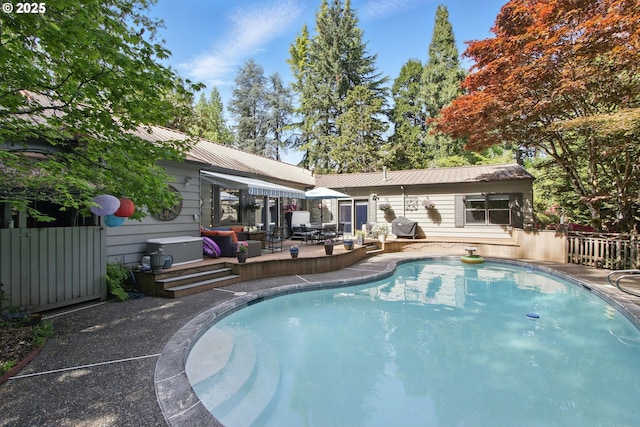 13720 SW Butner Rd, Beaverton, OR 97005 - view of pool featuring a deck and a grill