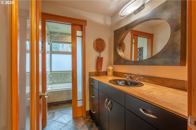 11 Da Vinci St, Lake Oswego, OR 97035 - full bath with vanity, tiled shower / bath combo, and tile patterned flooring
