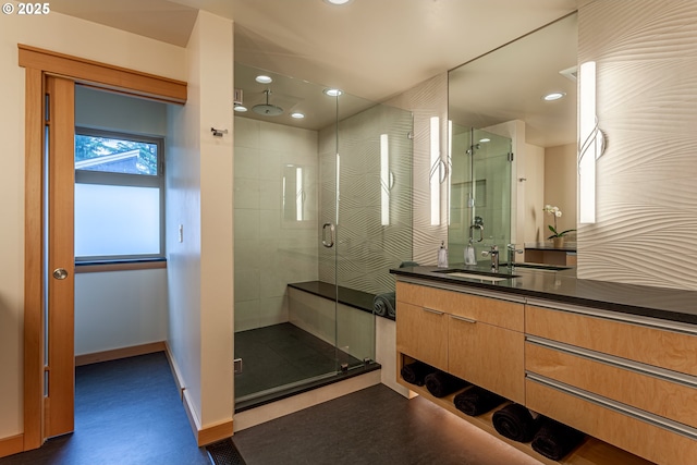 11 Da Vinci St, Lake Oswego, OR 97035 - full bath featuring a shower stall, vanity, and recessed lighting