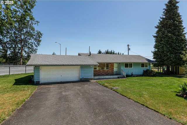 34546 Moore Rd, Scappoose, OR 97056 - ranch-style home with a garage and asphalt driveway