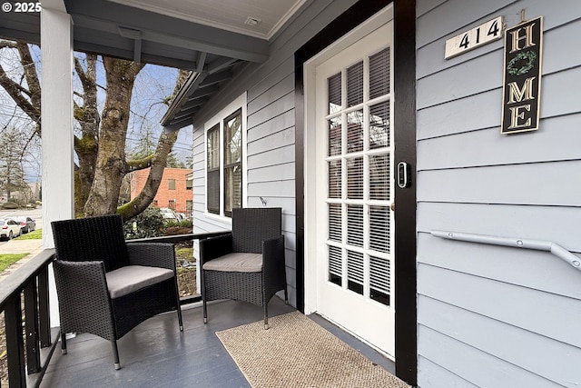 balcony with a porch