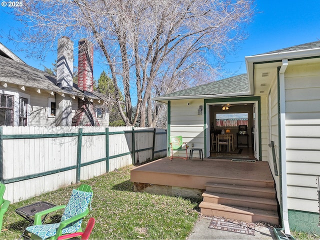 wooden terrace with fence