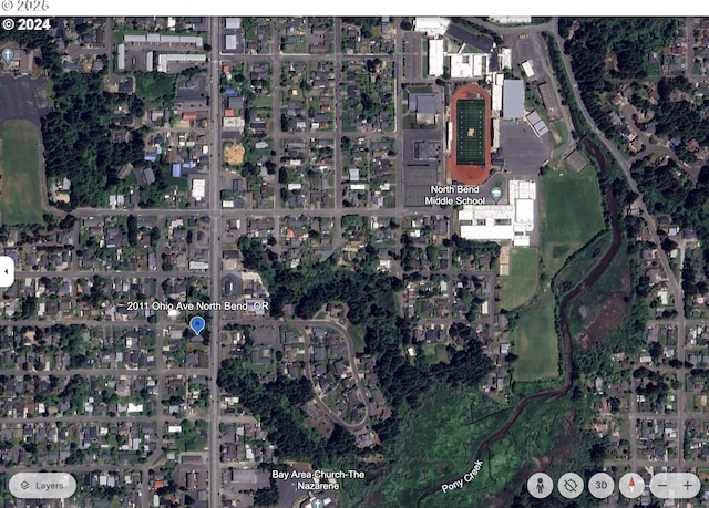 2011/2013 Ohio Ave, North Bend, OR 97459 - aerial view of property's location