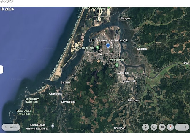 2011/2013 Ohio Ave, North Bend, OR 97459 - aerial map of property and surrounding area