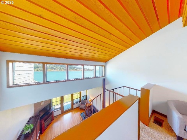 94304 Wedderburn Loop Unit 445, Gold Beach, OR 97444 - stairway with wood ceiling
