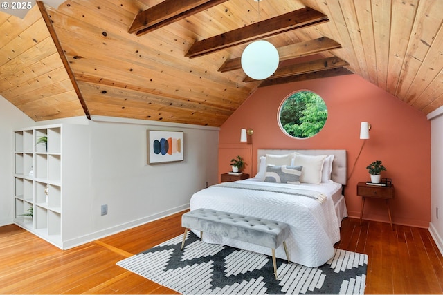 2664 NW Thurman St, Portland, OR 97210 - bedroom featuring wooden ceiling, baseboards, and wood-type flooring