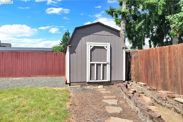 523 65th St, Springfield, OR 97478 - view of shed featuring a fenced backyard