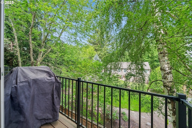 balcony with a grill