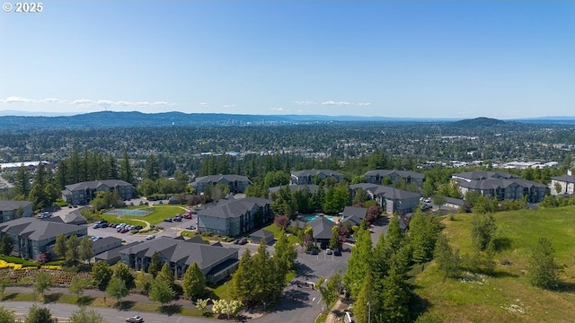 9337 SE Pennington Ct, Happy Valley, OR 97086 - aerial perspective of suburban area with a mountainous background