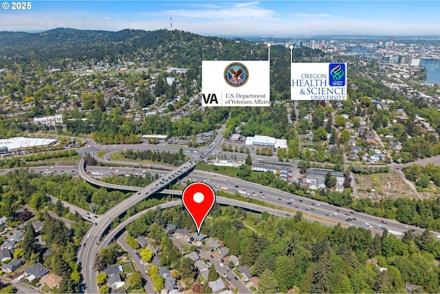 7750 SW 4th Ave, Portland, OR 97219 - aerial view of property's location featuring mountains and a main thoroughfare