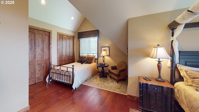25500 Cape View Loop, Gold Beach, OR 97444 - bedroom with lofted ceiling and baseboards