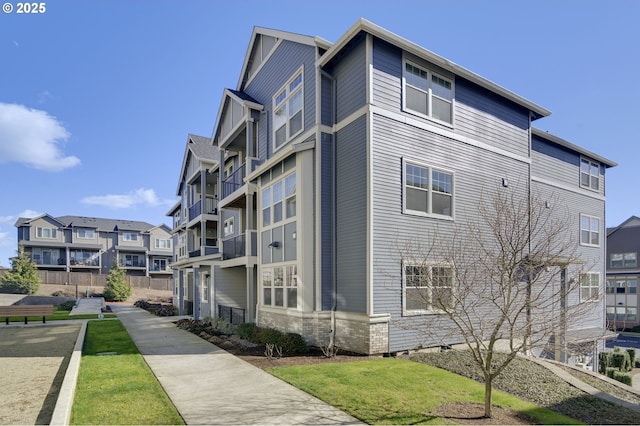 exterior space with a residential view