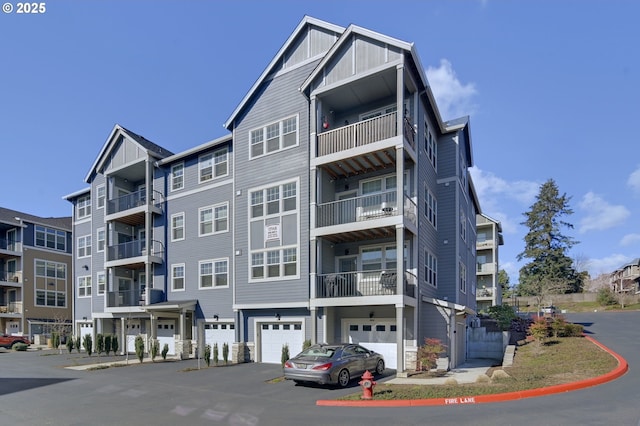 view of building exterior with a garage