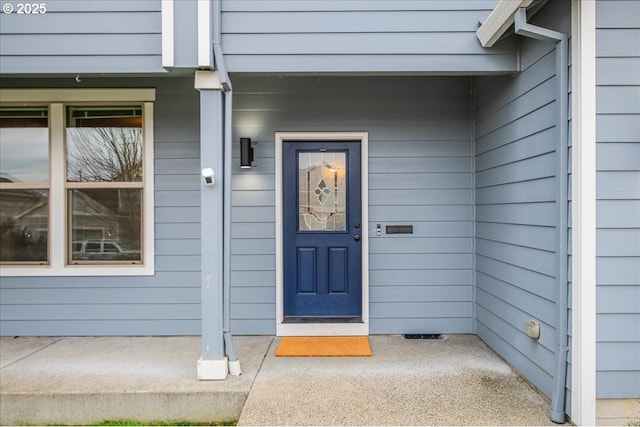 view of doorway to property