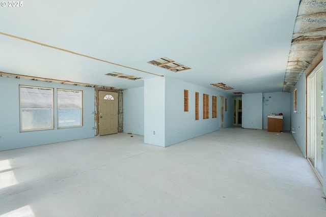 empty room with concrete floors