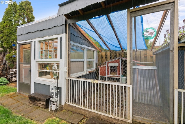 view of poultry coop