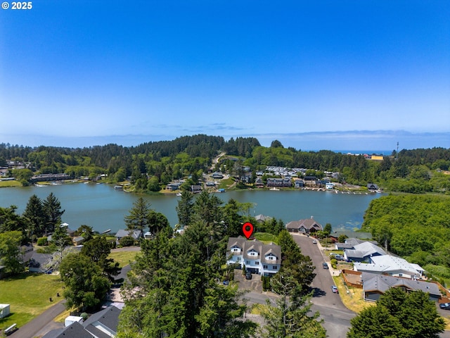 3979 NE Johns Ave, Neotsu, OR 97364 - aerial perspective of suburban area with a forest and a large body of water