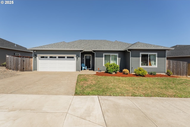 360 NE Rose Ridge Dr, Winston, OR 97496 - ranch-style home with an attached garage, driveway, and a shingled roof