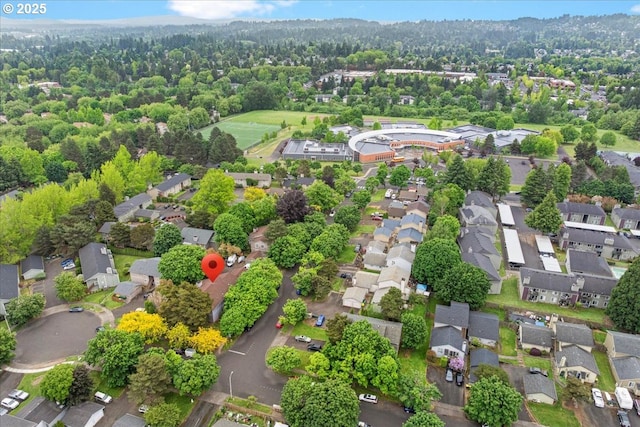 aerial perspective of suburban area