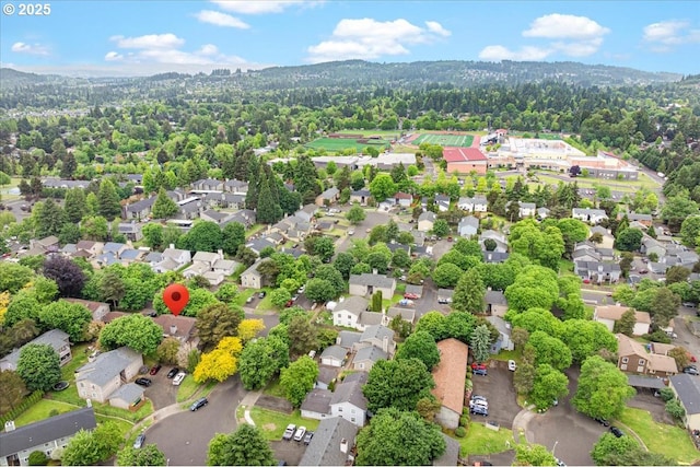 aerial view of residential area
