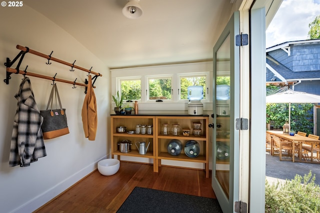 5616 N Campbell Ave, Portland, OR 97217 - mudroom featuring wood finished floors and baseboards