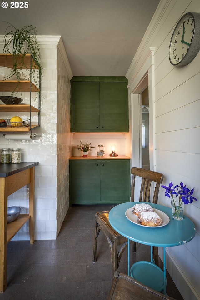 5616 N Campbell Ave, Portland, OR 97217 - kitchen with green cabinetry