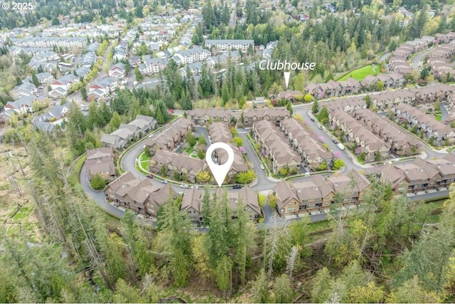 aerial view featuring a residential view
