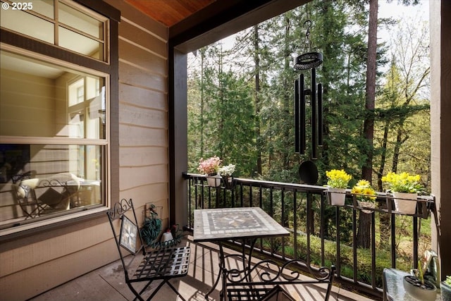 view of balcony