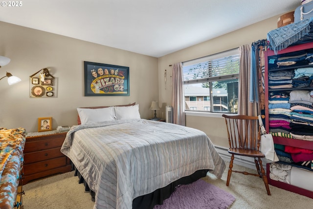 bedroom featuring carpet