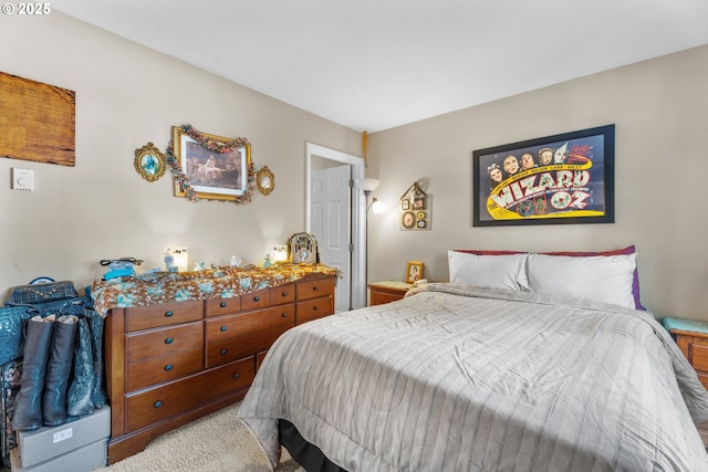 bedroom with carpet floors