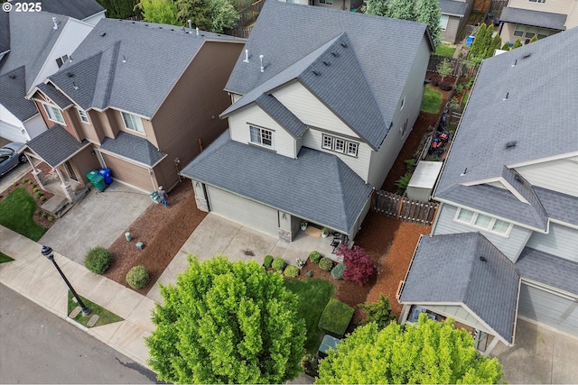 aerial perspective of suburban area