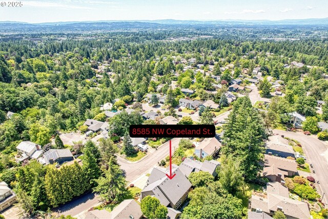 8585 NW Copeland St, Portland, OR 97229 - aerial view of residential area featuring a forest
