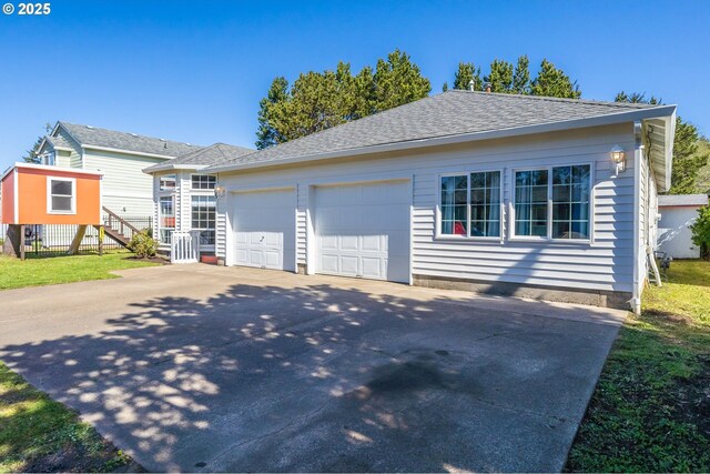 105 Sijota St, Gleneden Beach, OR 97388 - view of front of home featuring a shingled roof and a garage