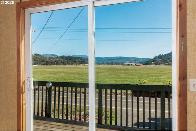 exterior space featuring a rural view