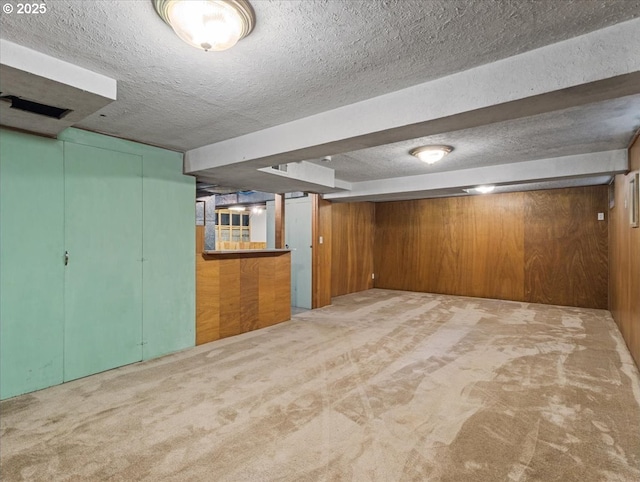 4501 NW Washington St, Vancouver, WA 98663 - finished basement with a textured ceiling, carpet floors, and a dry bar