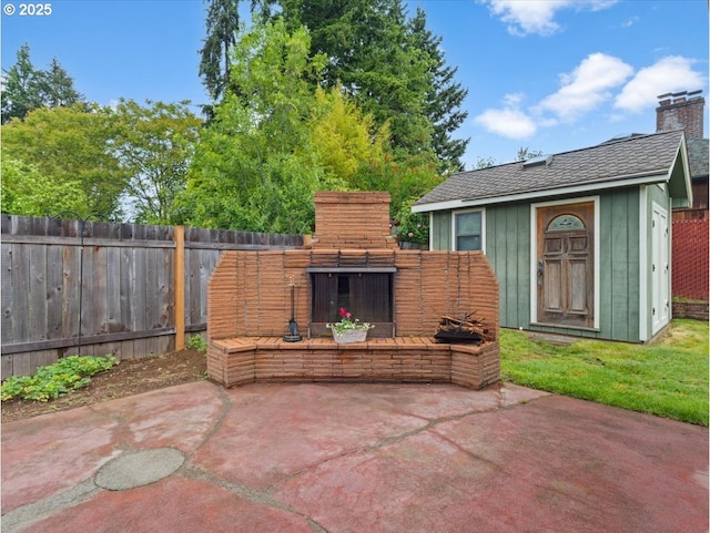 4501 NW Washington St, Vancouver, WA 98663 - view of patio / terrace with exterior fireplace