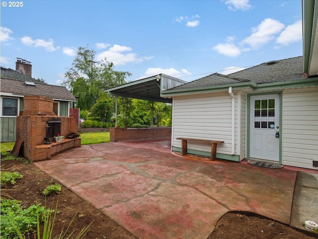 4501 NW Washington St, Vancouver, WA 98663 - view of patio with a fireplace