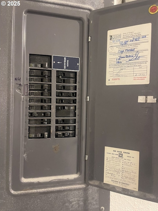 utility room with electric panel