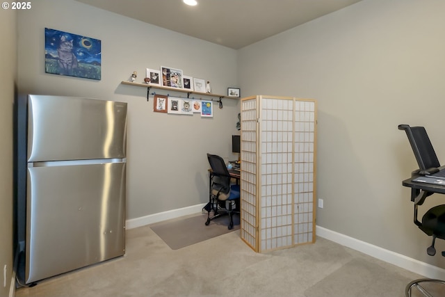 707 N Hayden Island Dr Unit 413, Portland, OR 97217 - home office with recessed lighting, carpet, and baseboards