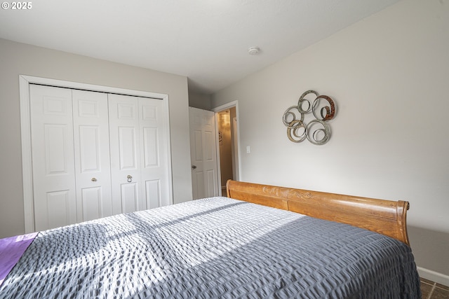 bedroom featuring a closet