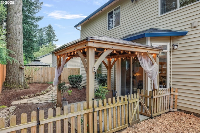 18211 NE 32nd St, Vancouver, WA 98682 - view of patio / terrace featuring a gazebo and fence