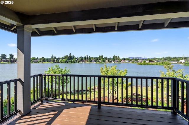 21401 NE Shore Dr, Fairview, OR 97024 - wooden deck featuring a water view