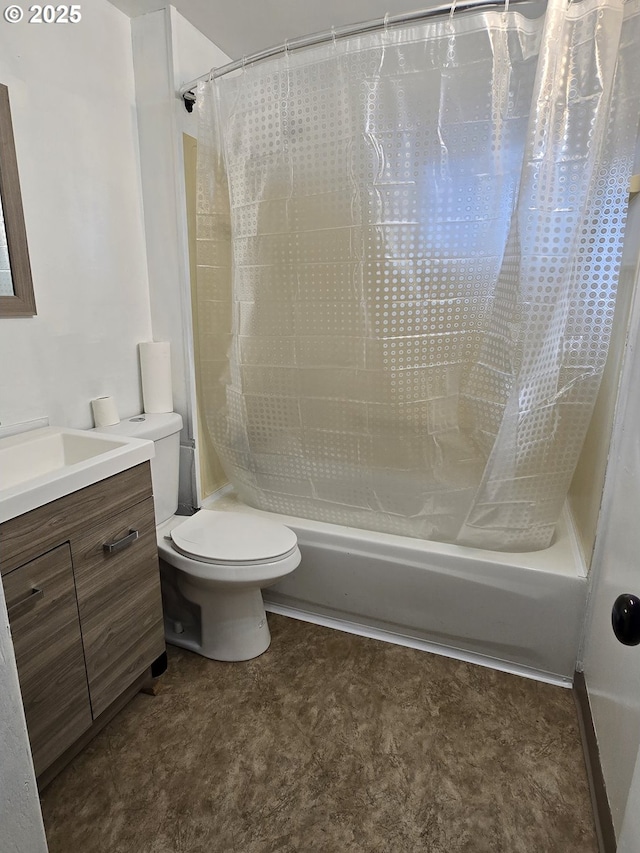 3208 W 7th St, The Dalles, OR 97058 - bathroom with shower / tub combo, vanity, and toilet