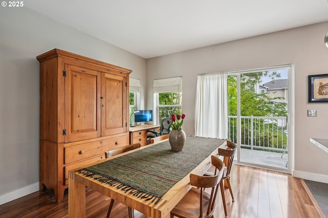 16040 SW Audubon St Unit 101, Beaverton, OR 97003 - dining room featuring baseboards and light wood-style floors
